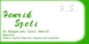 henrik szeli business card